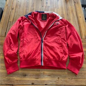 Vintage Tommy Hilfiger Red Sport Jacket with Embroidered Logo